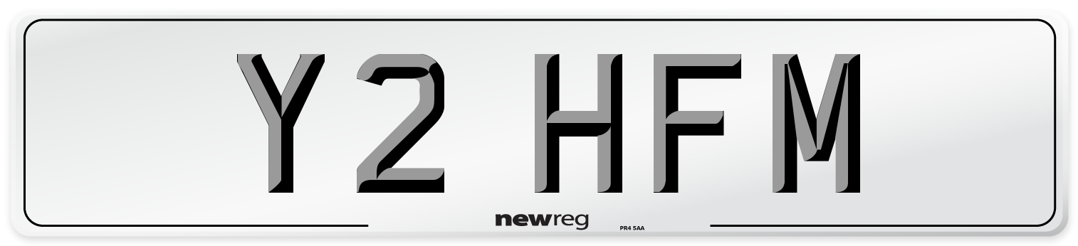 Y2 HFM Number Plate from New Reg
